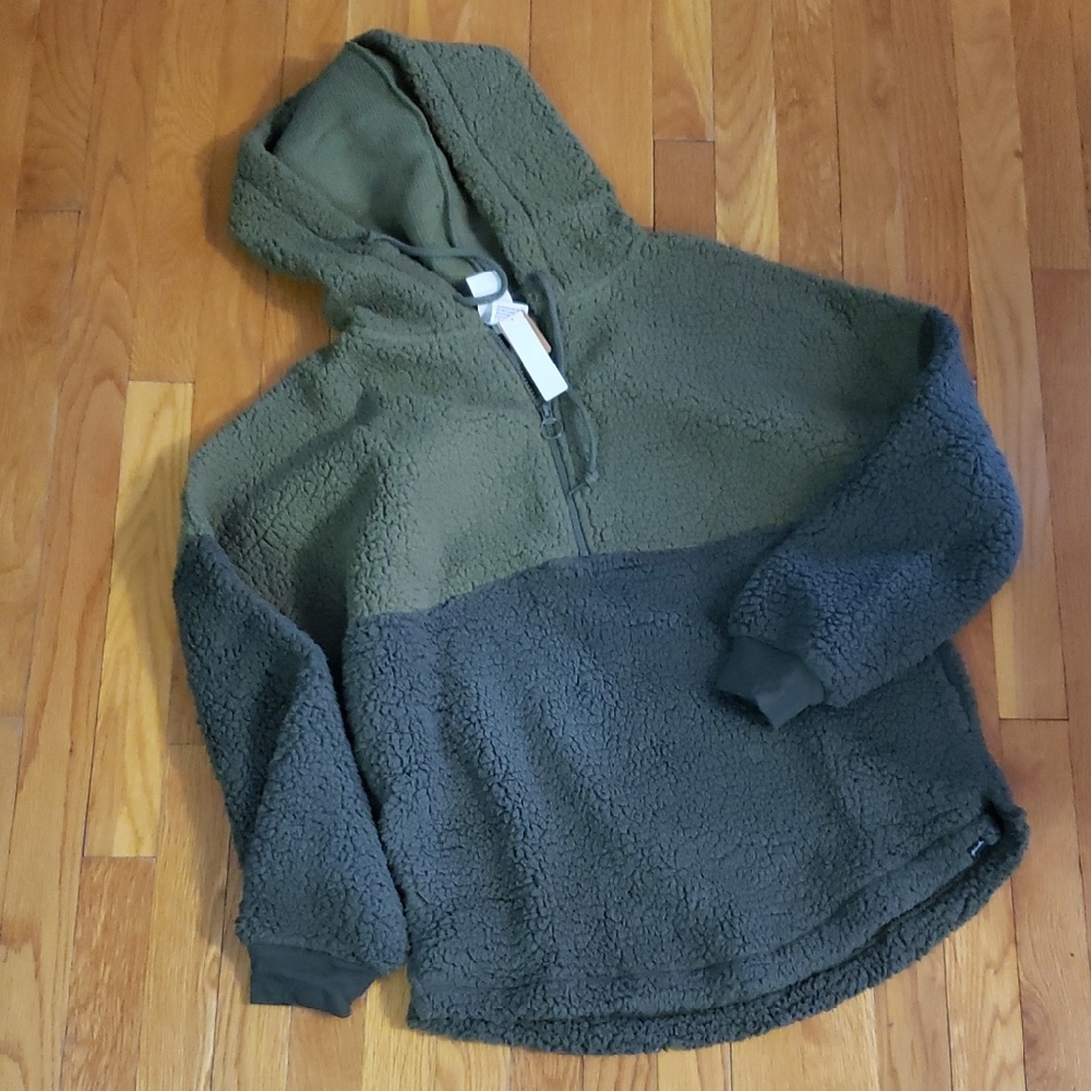 PINK Victoria's Secret Olive Green Hoodie Size Small